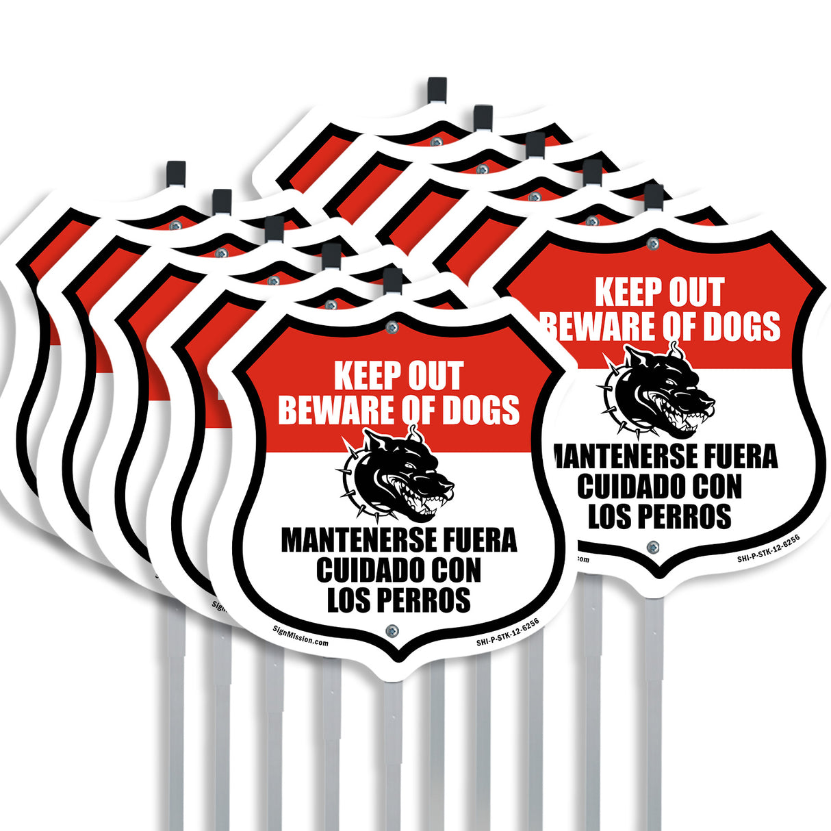 Keep Out Beware of Dogs Bilingual English / Spanish