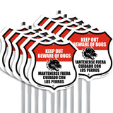 Keep Out Beware of Dogs Bilingual English / Spanish