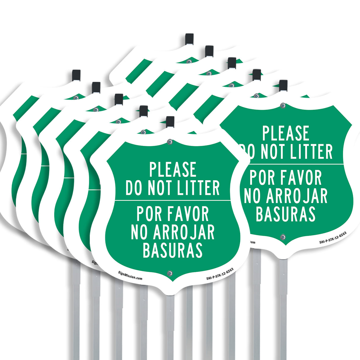 Please Do Not Litter Bilingual English / Spanish
