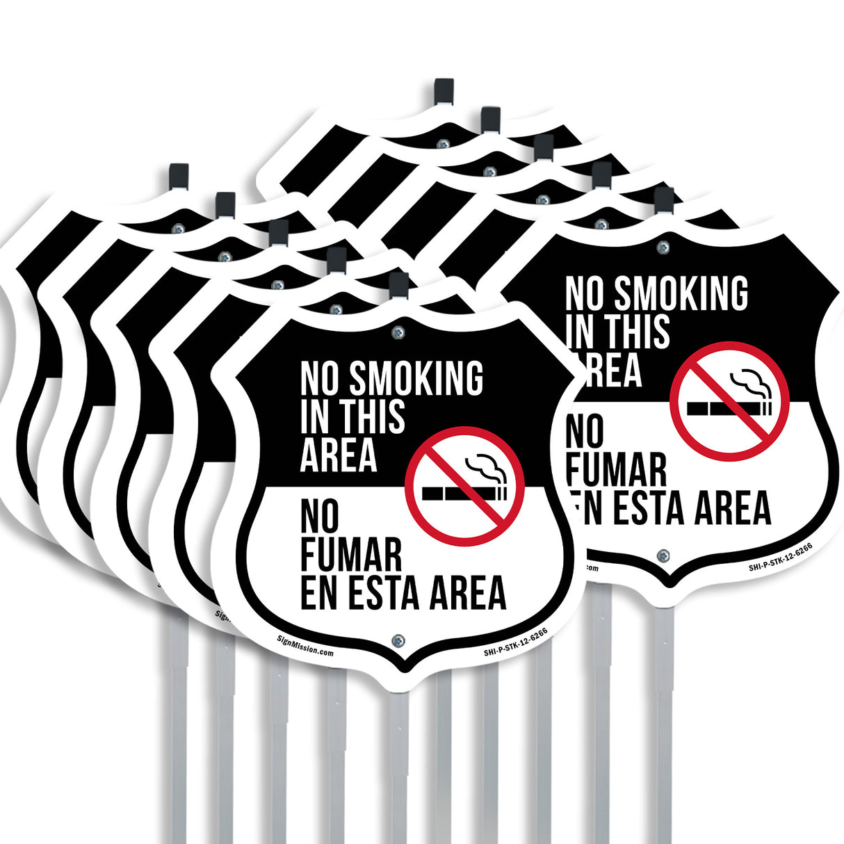 No Smoking In This Area Bilingual English / Spanish