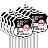 No Smoking In This Area Bilingual English / Spanish