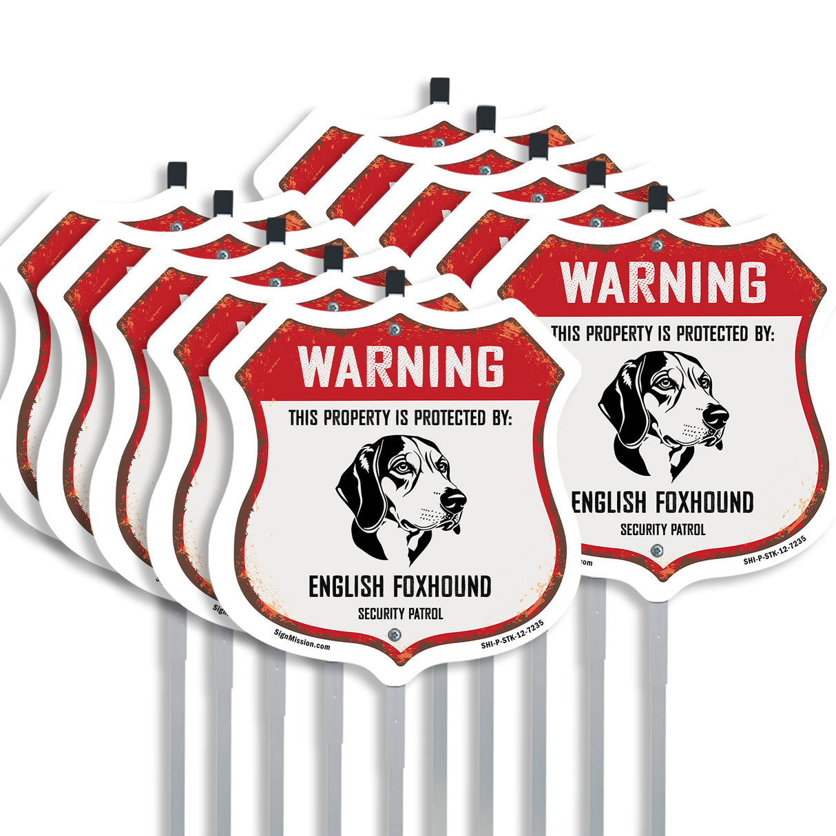 Warning This Property is Protected by English Foxhound