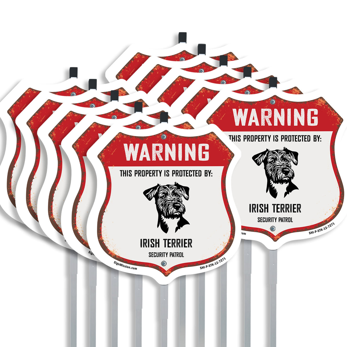 Warning This Property is Protected by Irish Terrier