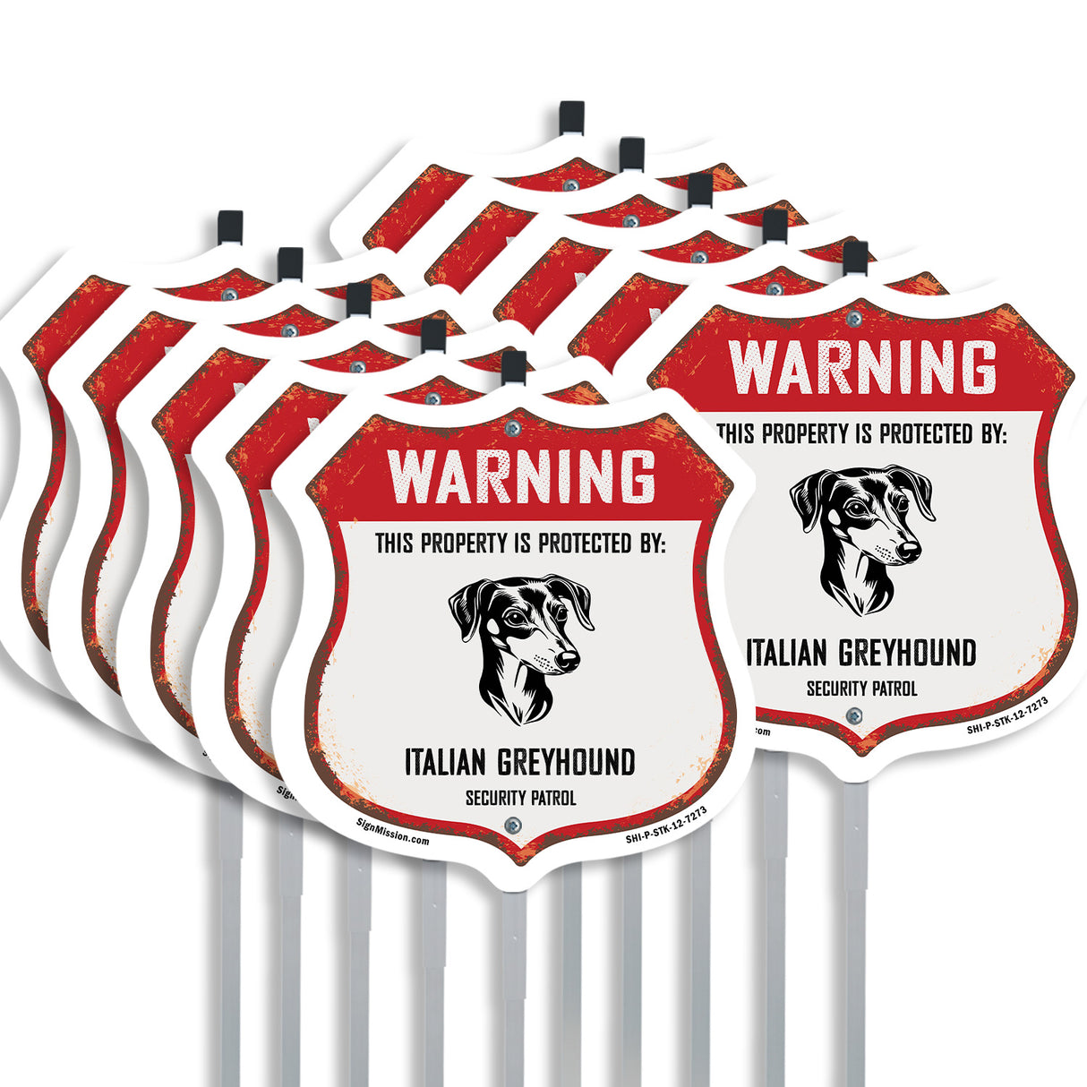 Warning This Property is Protected by Italian Greyhound