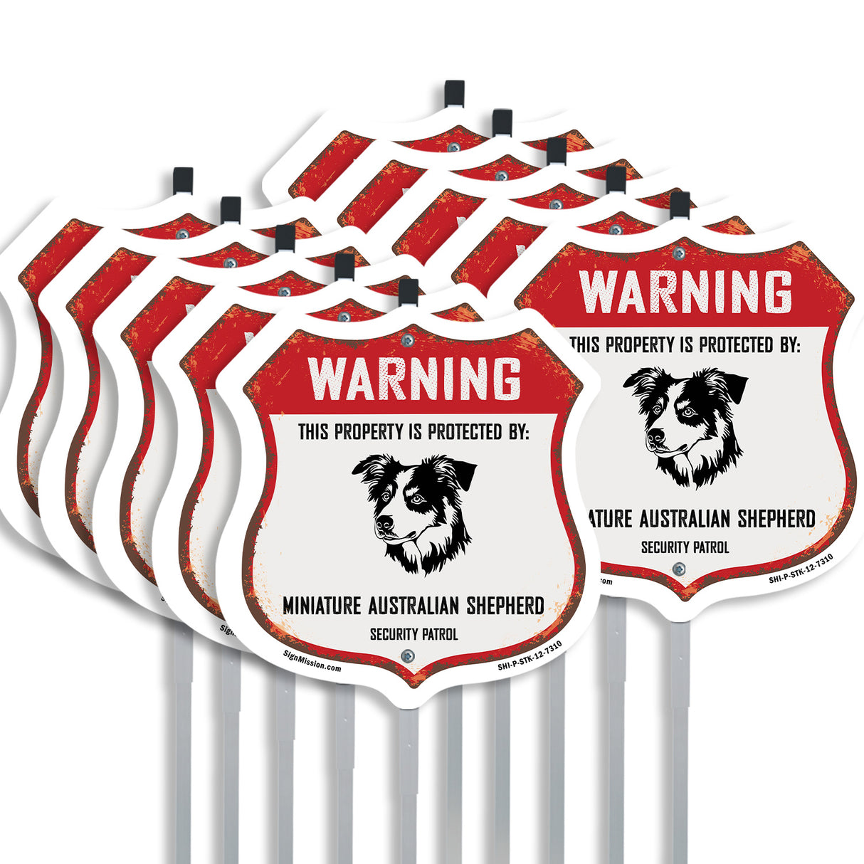 Warning This Property is Protected by Miniature Australian Shepherd