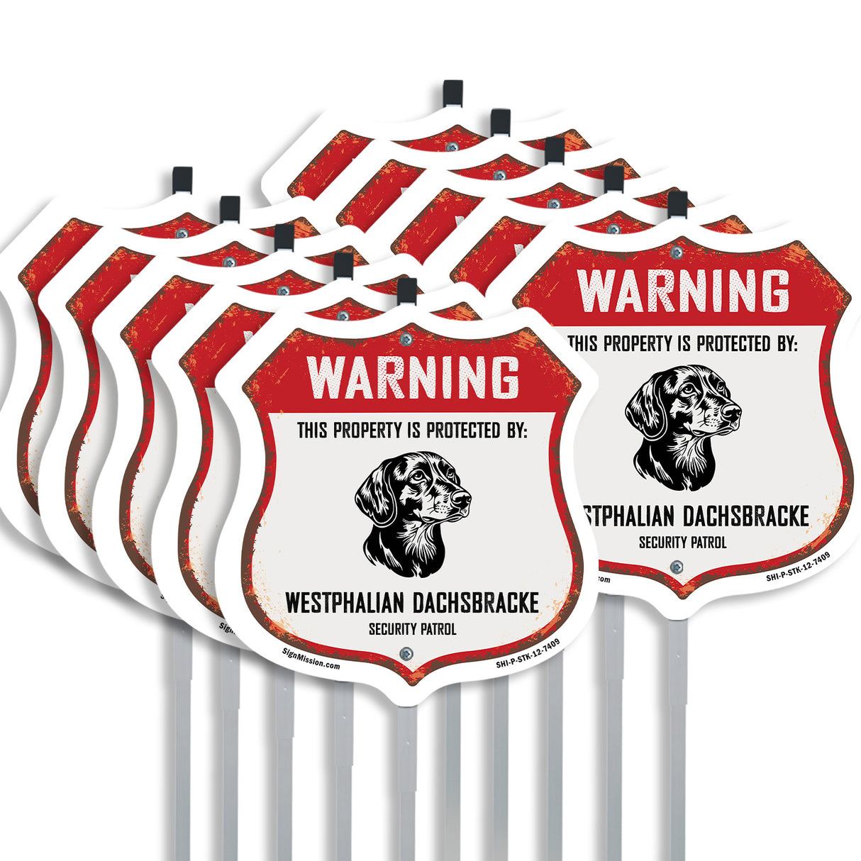 Warning This Property is Protected by Westphalian Dachsbracke