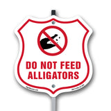 Alligator Warning Shield Sign Do Not Feed Alligators
