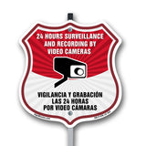 Bilingual 24 Hour Surveillance 24 Hour Surveillance And Recording By Video Cameras Vigilancia Y Grabacion (English / Spanish)