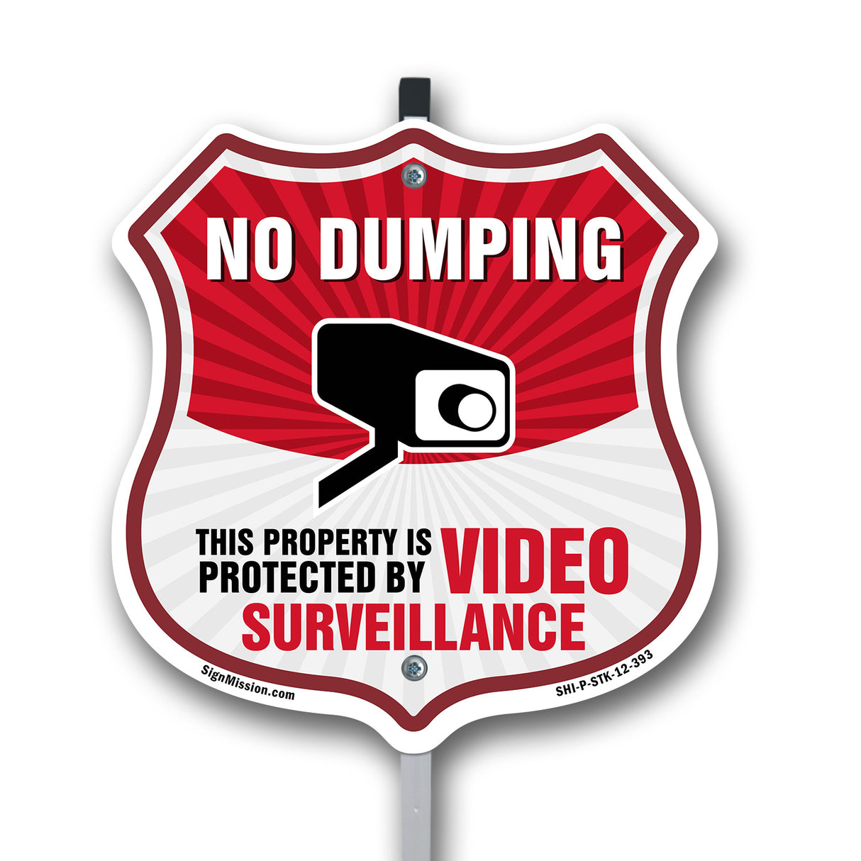 No Dumping Shield Sign This Property Is Protected By Video Surveillance