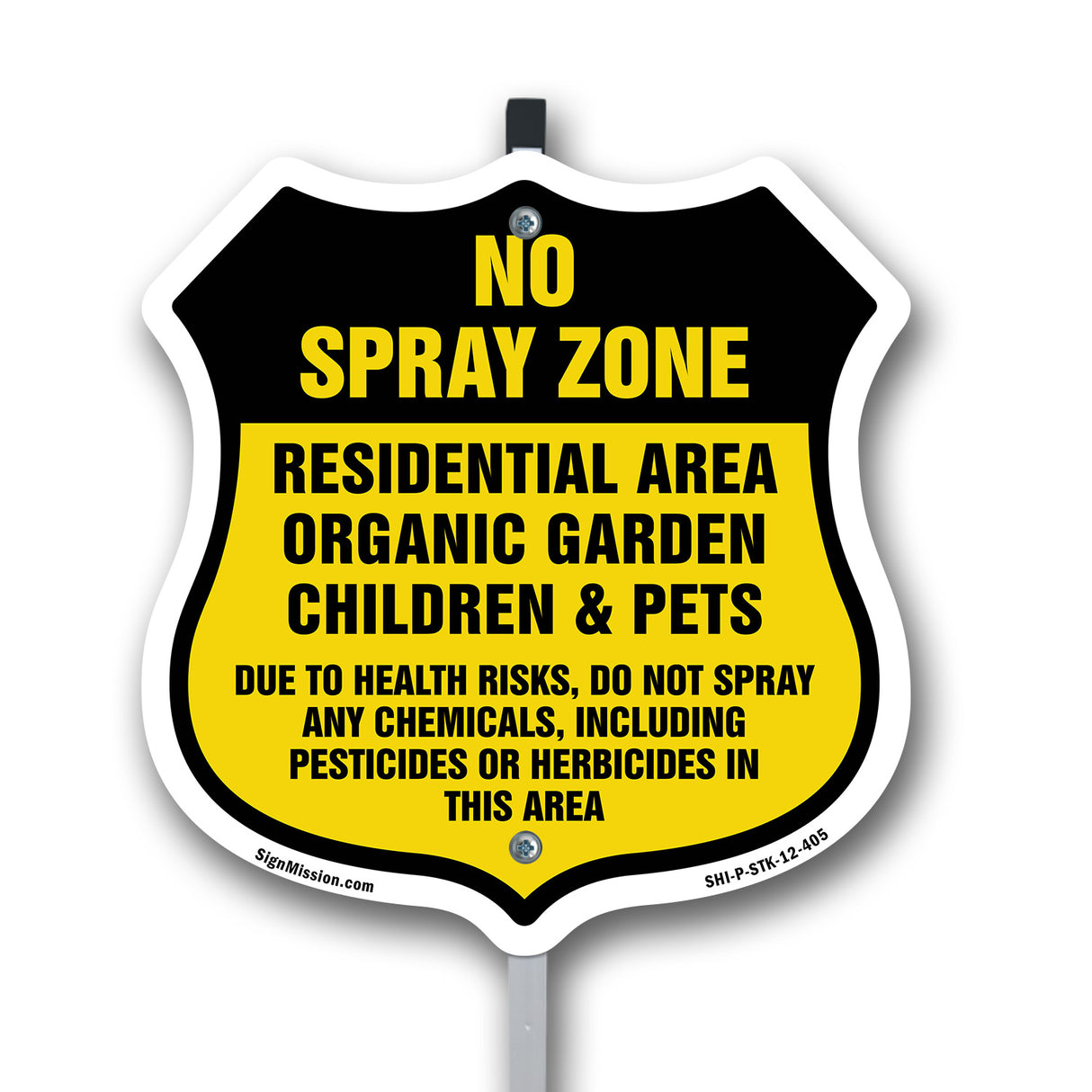 No Spray Shield Sign No Spray Zone Residential Area Organic Garden Children And Pets