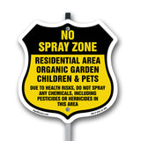 No Spray Shield Sign No Spray Zone Residential Area Organic Garden Children And Pets