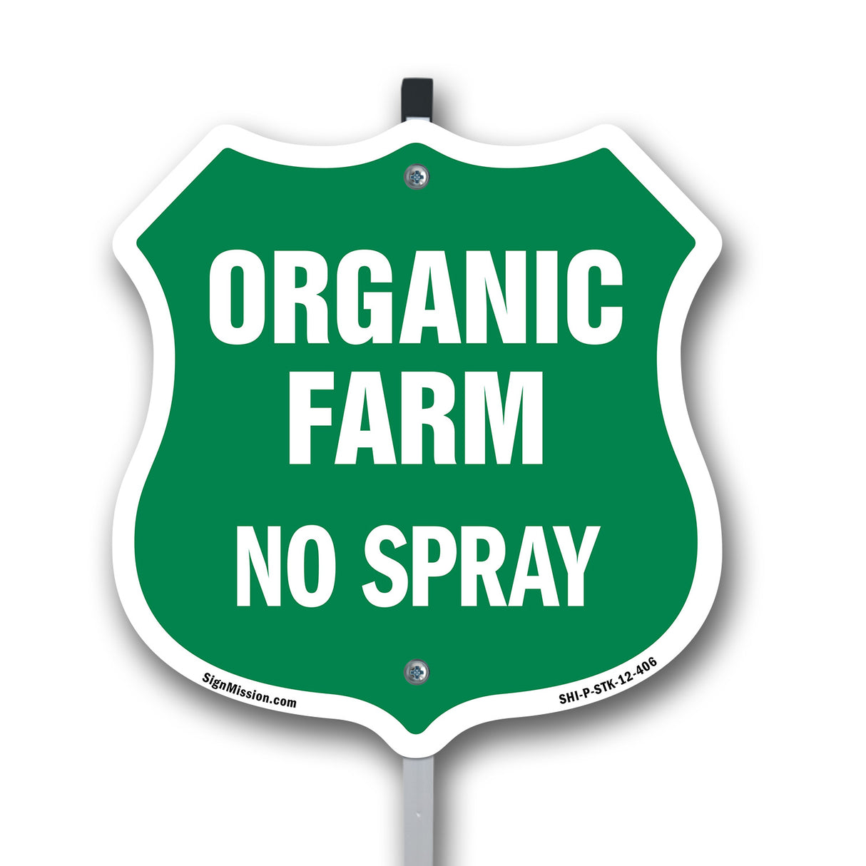 No Spray Shield Sign Organic Farm