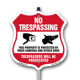 No Trespassing This Property Is Protected By Video Cameras And Attack Dogs Trespassers Will Be Prosecuted