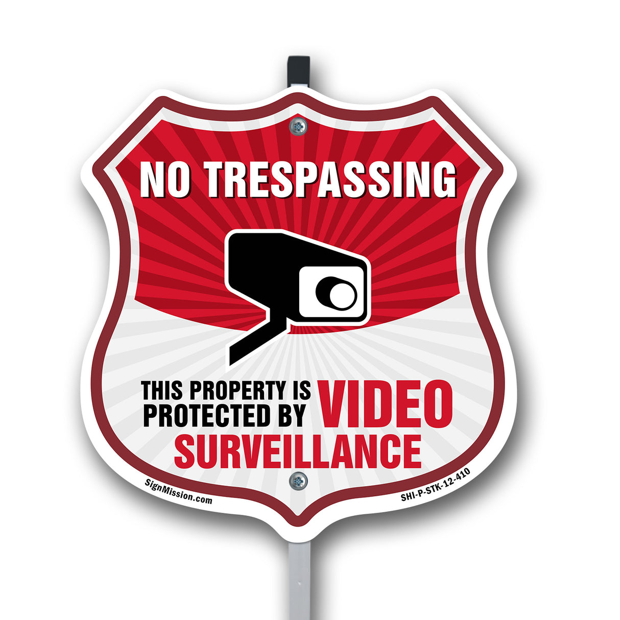 No Trespassing Shield Sign This Property Is Protected By Video Surveillance