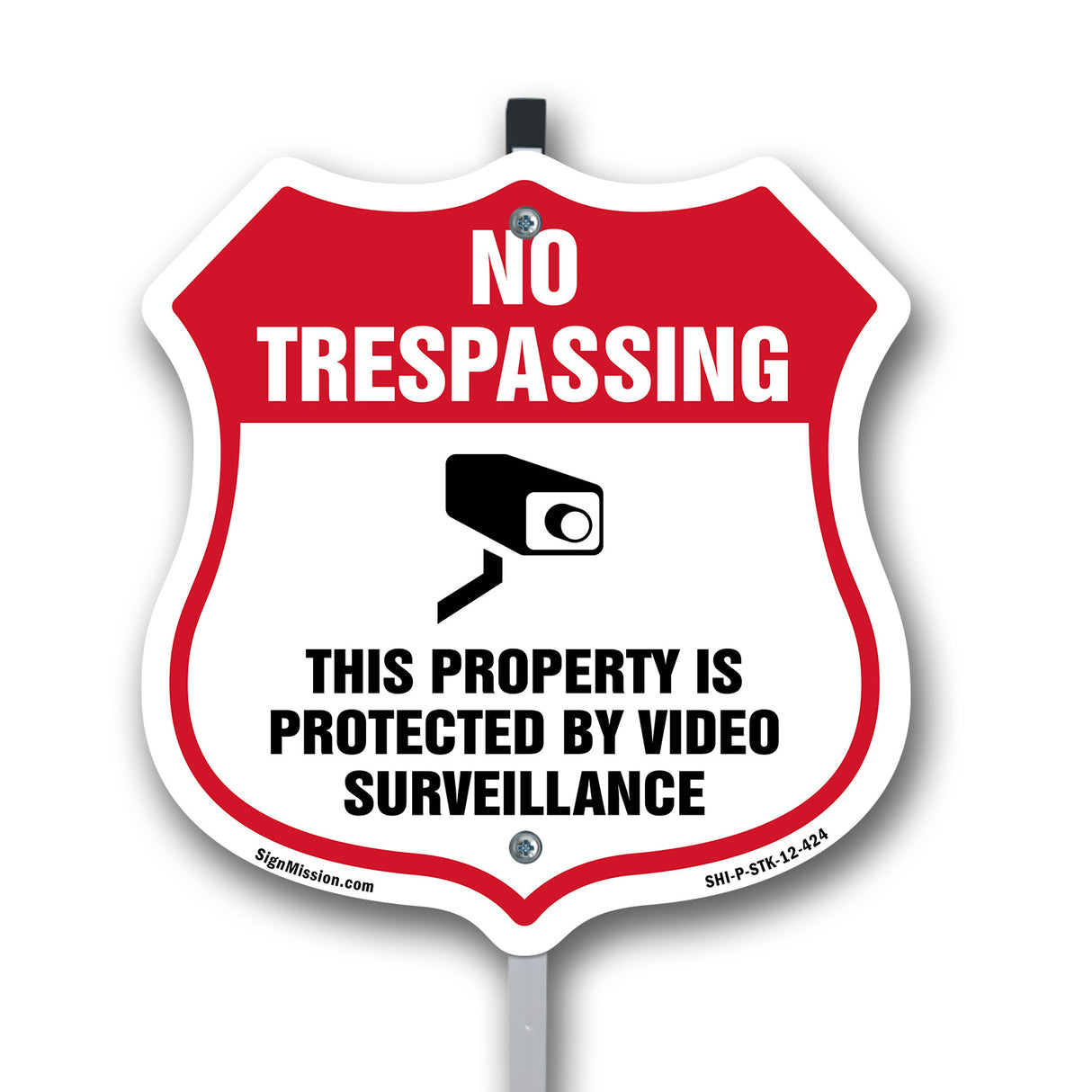 No Trespassing Shield Sign This Property Is Protected By Video Surveillance