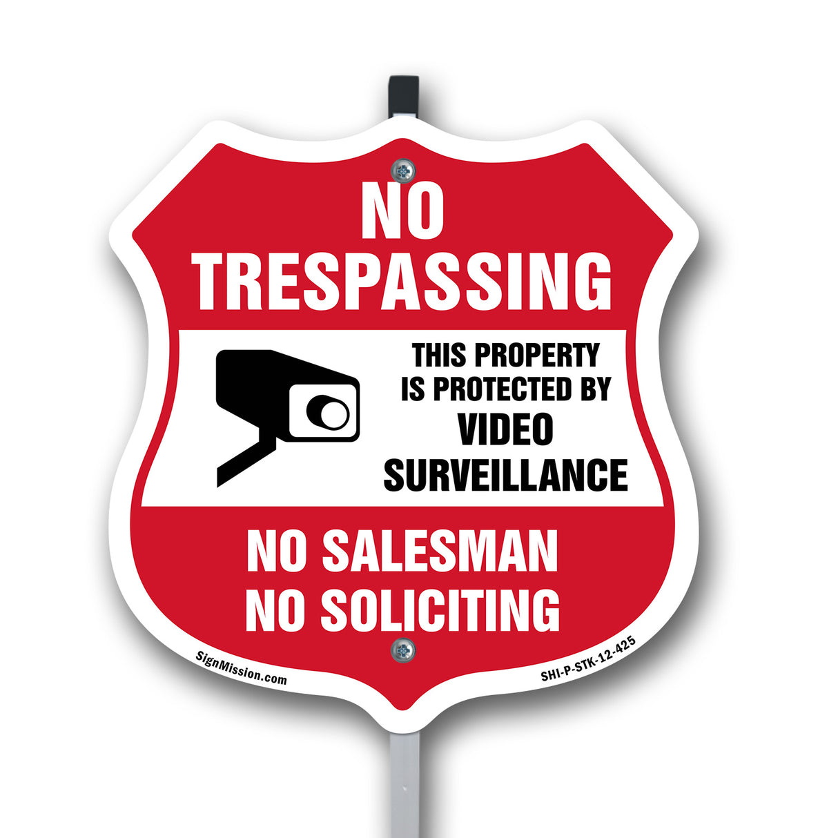 No Trespassing Sign This Property Is Protected By Video Surveillance No Salesman No Soliciting