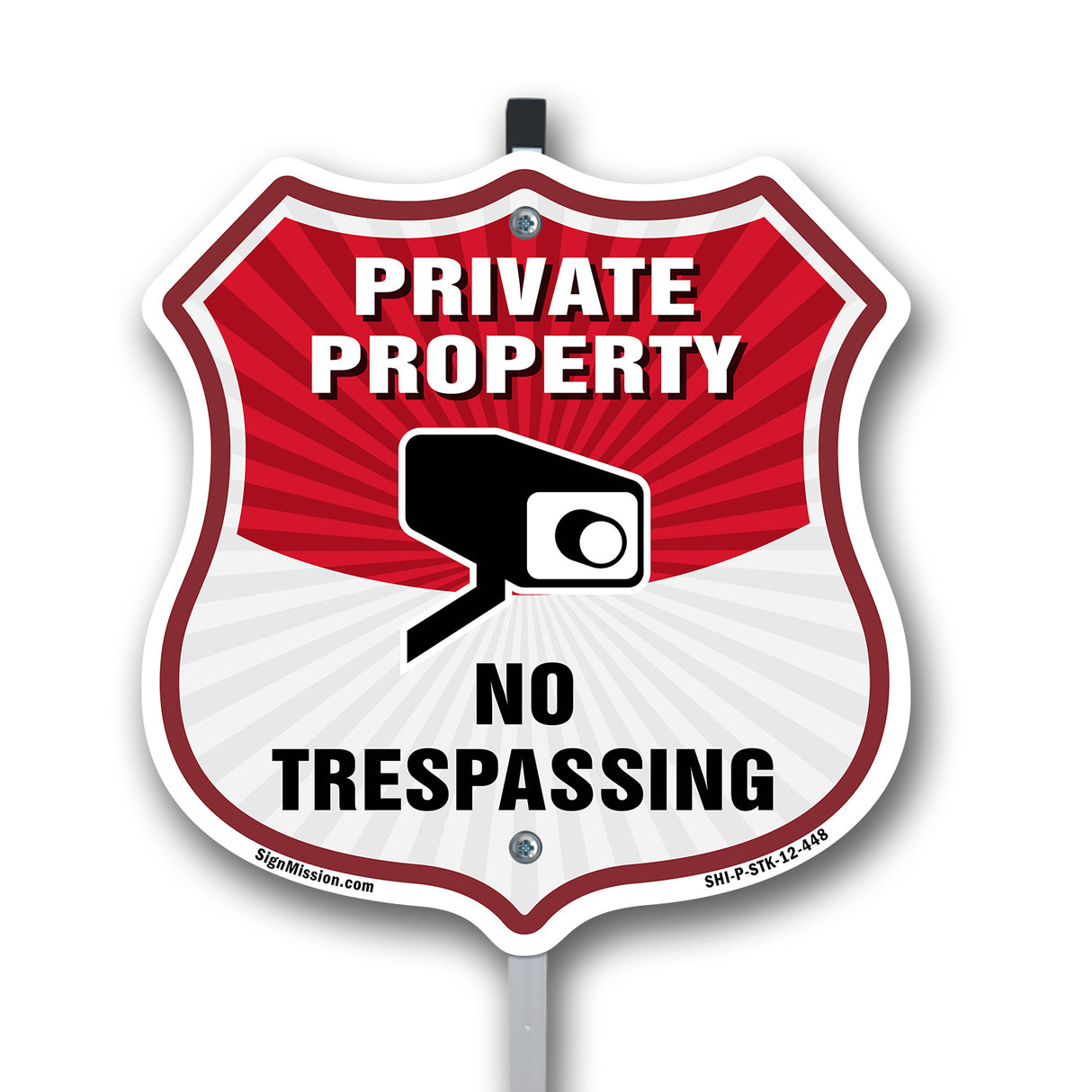 Private Property Shield Sign No Trespassing