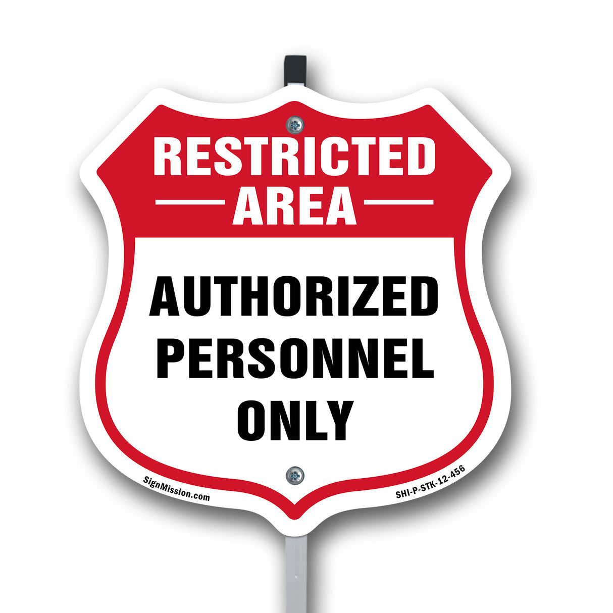 Restricted Area Shield Sign Authorized Personnel Only