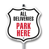 All Deliveries Park Here