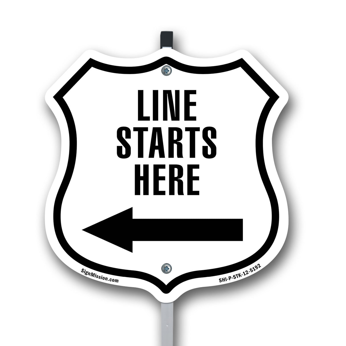 Line Starts Here Left