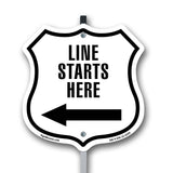Line Starts Here Left