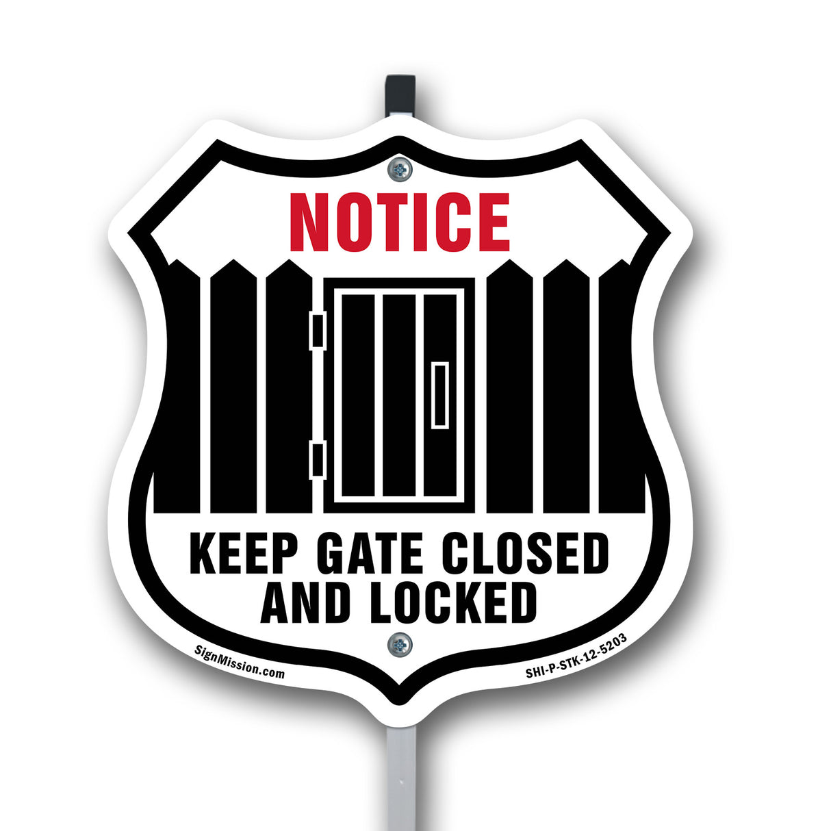 Notice Keep Gate Closed And Locked