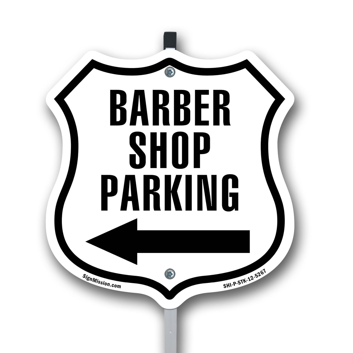 Barber Shop Parking Right Arrow