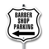 Barber Shop Parking Right Arrow