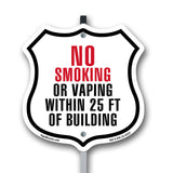 No Smoking vaping Within 25 Feet Of Building