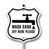 Wash Sand Off Here Please