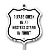 Please Check In At Hostess Stand At Front