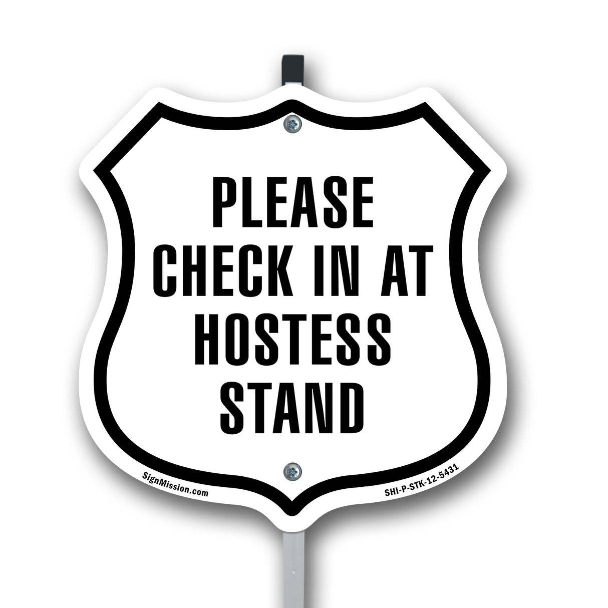 Please Check In At Hostess Stand
