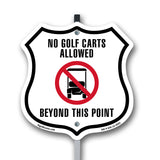 No Golf Carts Allowed Beyond This Point