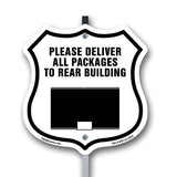 Please Deliver All Packages To Rear Building