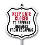 Keep Gates Closed To Prevent Animals From Escaping