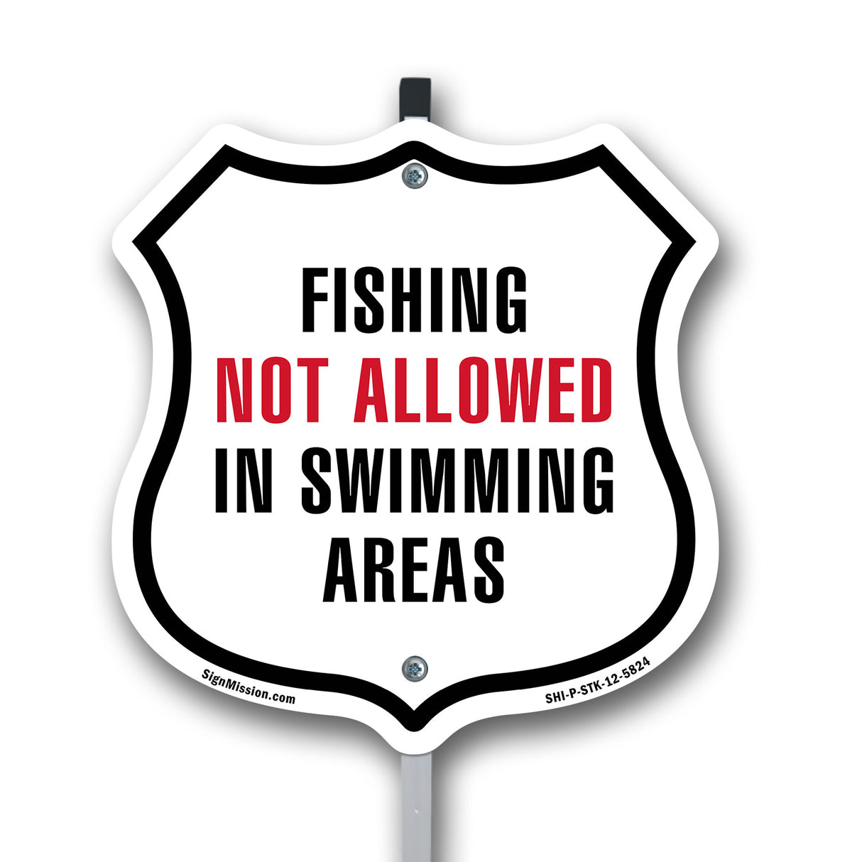 Fishing Not Allowed in Swimming Areas