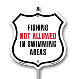 Fishing Not Allowed in Swimming Areas
