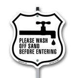 Please Wash Off Sand Before Entering