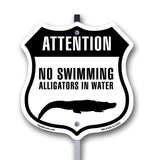 Attention No Swimming Alligators In The Water