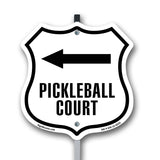 Pickleball Court Left Arrow
