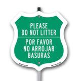 Please Do Not Litter Bilingual English / Spanish