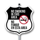 No Smoking In This Area Bilingual English / Spanish