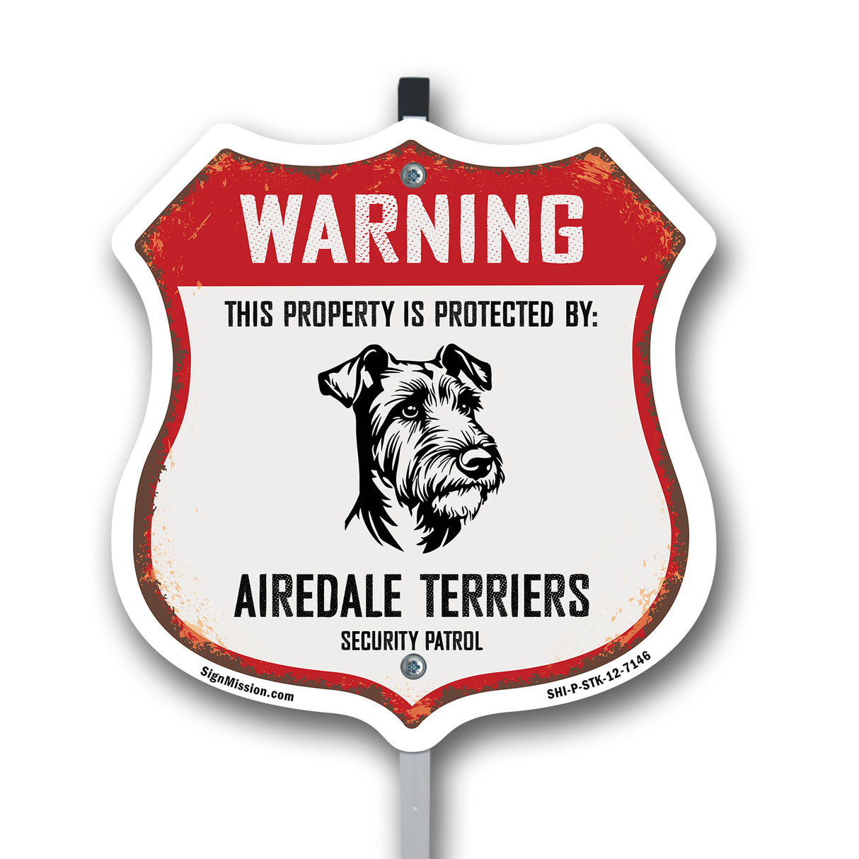 Warning This Property is Protected by Airedale Terriers