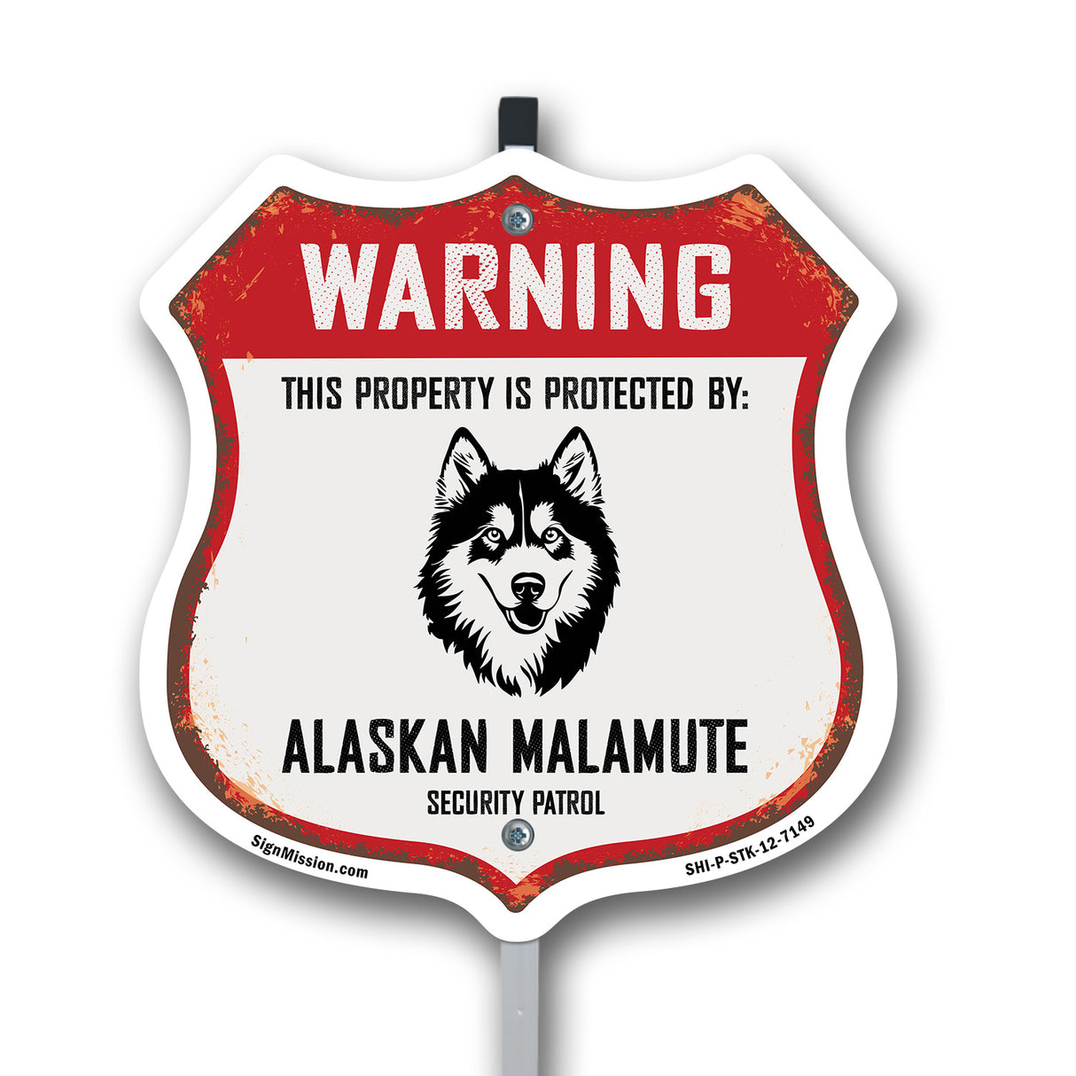Warning This Property is Protected by Alaskan Malamute