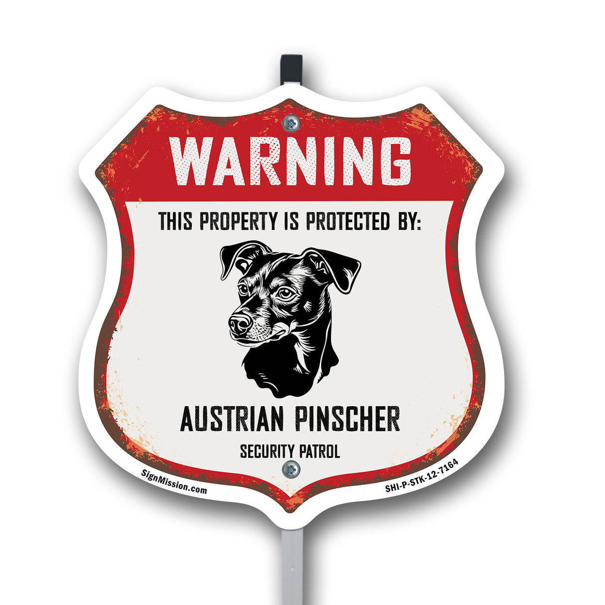 Warning This Property is Protected by Austrian Pinscher