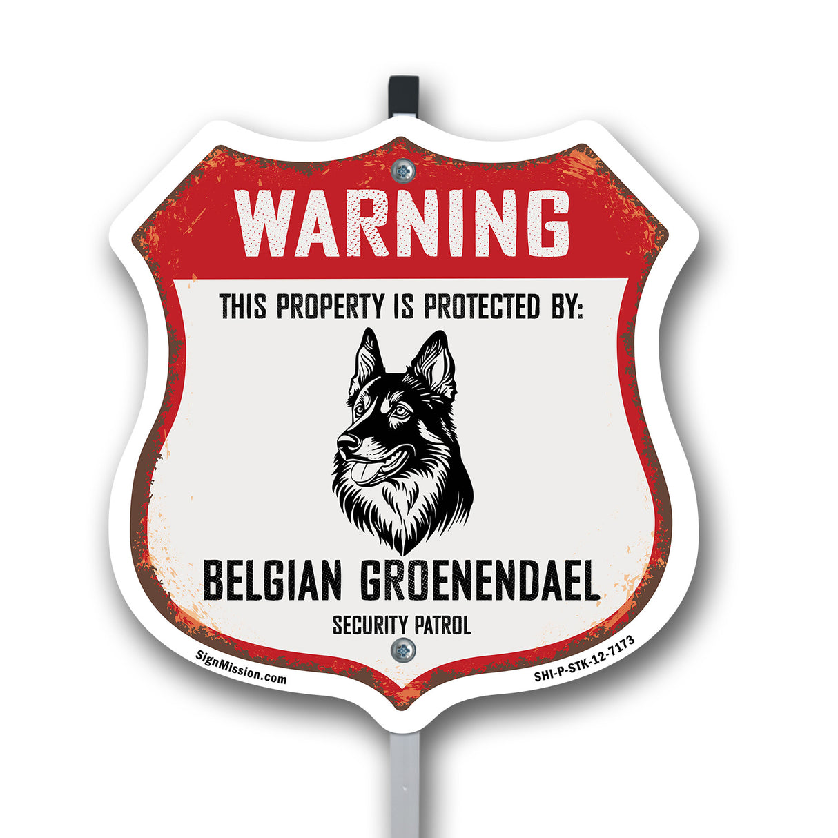 Warning This Property is Protected by Belgian Groenendael