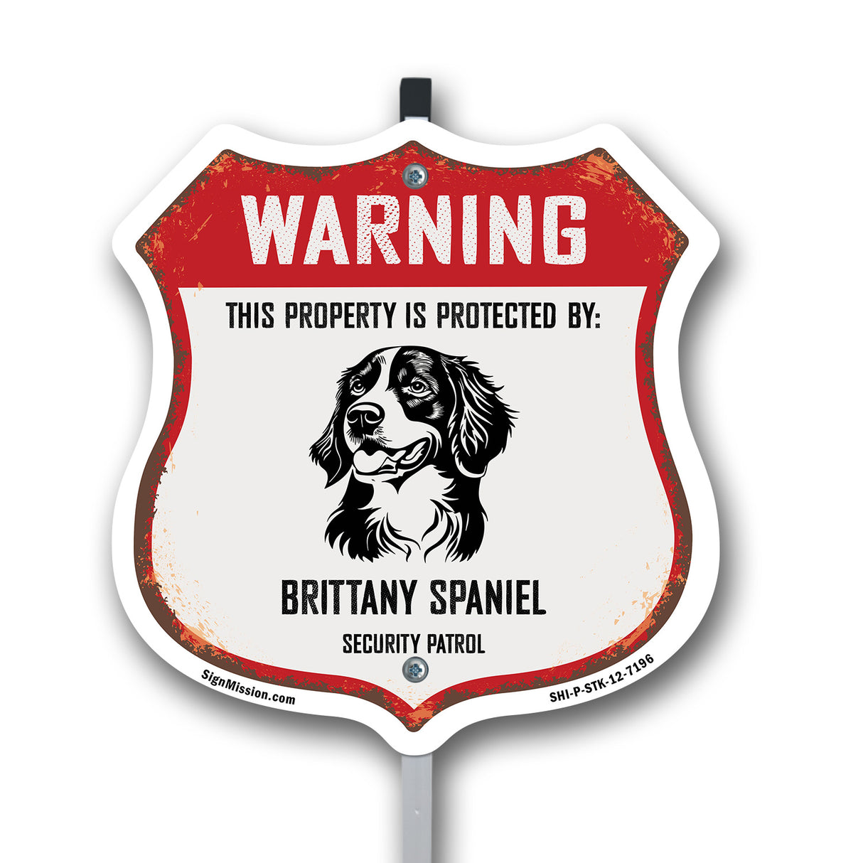Warning This Property is Protected by Brittany Spaniel
