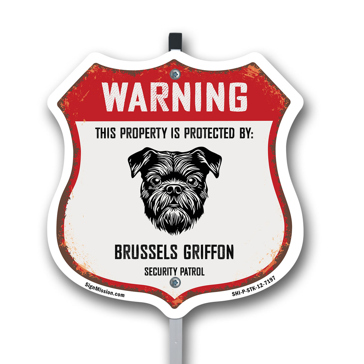 Warning This Property is Protected by Brussels Griffon
