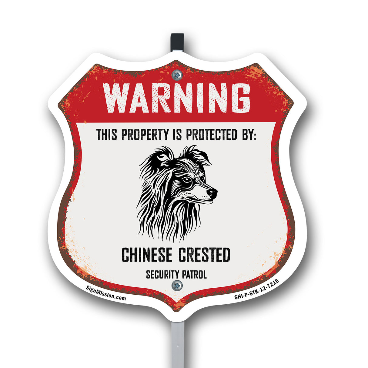 Warning This Property is Protected by Chinese Crested