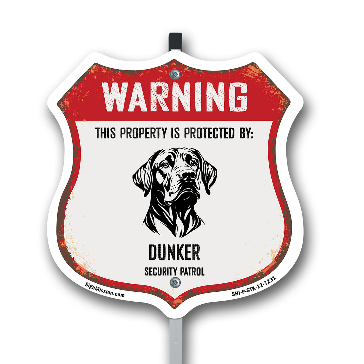 Warning This Property is Protected by Dunker